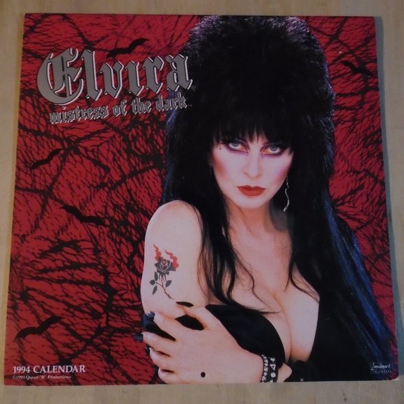 1994 ELVIRA, MISTRESS OF THE DARK, 12 MONTH CALENDAR!!! - Picture 1 of 4